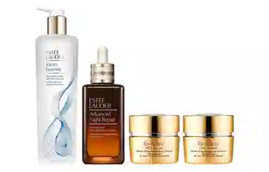 雅诗兰黛 小棕瓶精华白金级花菁萃眼部精华护肤套装 保湿滋润紧致