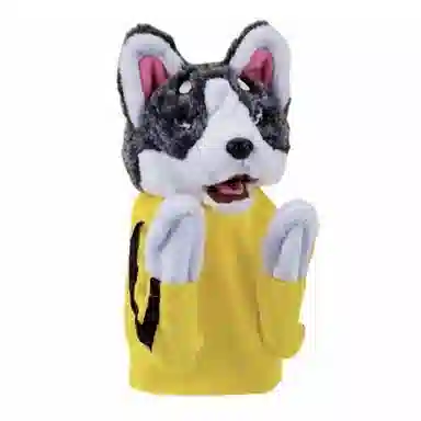 一点潮玩 手偶拳击狗哈士奇 出拳可发声 玩偶周边