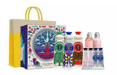 欧舒丹 限定手霜樱花乳木果日落琥珀晨光叶语套装 滋润保湿