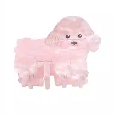 贯古今 可爱个性萌趣小狗高级感半扎马尾 亚克力 发夹 女