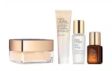 雅诗兰黛 新年散粉基础彩妆套装 修饰肤色 四件套