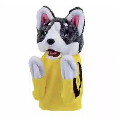 一点潮玩 手偶拳击狗哈士奇 出拳可发声 玩偶周边