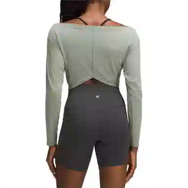 lululemon Cropped Long-Sleeve Cupro Boatneck T
