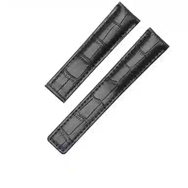 港爵 适配泰格豪雅表带男女通用款真皮防水手表带卡莱拉摩纳哥折叠扣款手表链 手表表带