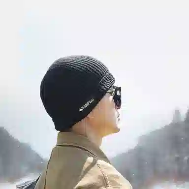 微笑鲨 秋冬季轻盈无负重双层防汗保暖针织 尼龙 绒线帽 男女同款情侣款