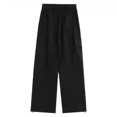 莫代尔 美式通勤纯色高腰宽松工装裤 女