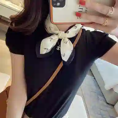 优幽兰 小方巾 优雅 小众 桑蚕丝 丝巾 女款