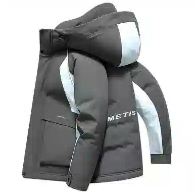 鸭鸭 拼色时尚韩版休闲短款羽绒服 通用