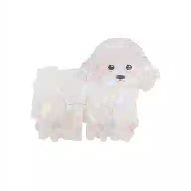 贯古今 可爱个性萌趣小狗高级感半扎马尾 亚克力 发夹 女