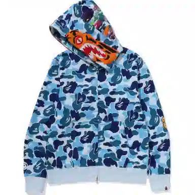 A BATHING APE FW24 Camo Tiger Zip Hoodie