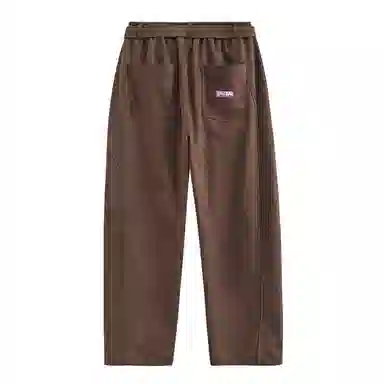 鬼洗 仿麂皮绒刺绣宽松休闲裤 男