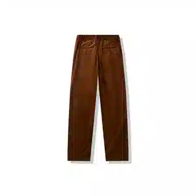 我是大卫 美拉德时尚百搭轻熟风掐褶直筒阔腿休闲裤 通用 咖色