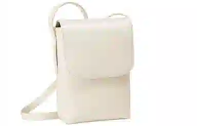 妙迪 竖款磁扣开合 牛皮 单肩包斜挎包手机包 中号 女款 棕色