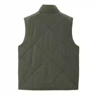 佐丹奴 菱形格纹立领梭织马甲棉服 男