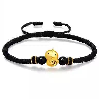 幸囍礼 暴富生肖蛇手绳 国潮聚财铜钱灵蛇手工编绳 精致轻奢招财转运手环 玛瑙 手链 男女同款情侣款