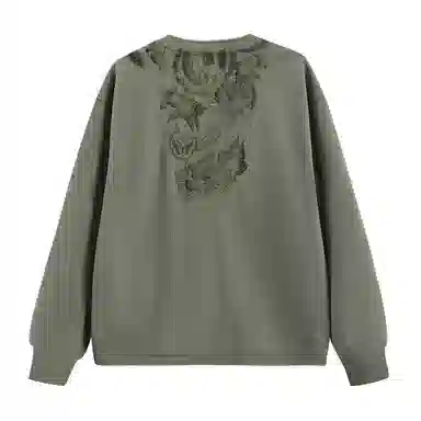 鬼洗 暗影金鱼绣花纯色夹克外套 男