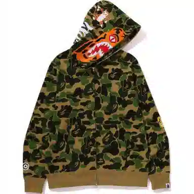 A BATHING APE FW24 Camo Tiger Zip Hoodie