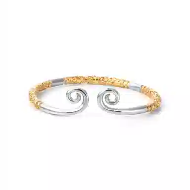 永恒旋律 大圣紧箍咒 开口可调节 新中式国潮神话悟空百搭高级感 男女同款情侣一对可选 潮酷街头痞帅手链 钛钢 手镯 通用 银色/金色/黑色