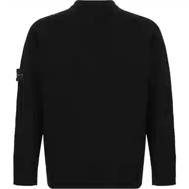 Stone Island V-Neck Cardigan Black