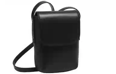 妙迪 竖款磁扣开合 牛皮 单肩包斜挎包手机包 中号 女款 棕色