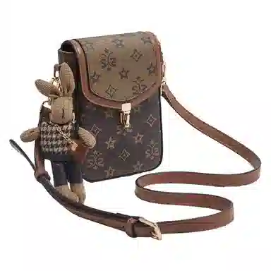 Laorentou Mini Crossbody Bag Coffee/Beige