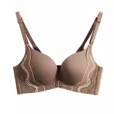 古今 纯色无钢圈前扣聚拢小胸显大侧收美背防下垂文胸 女