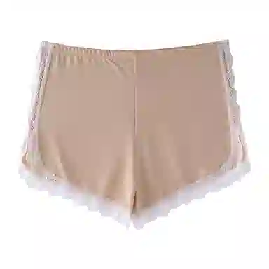 欧迪芬 纯欲蕾丝防走光安全裤短裤不卷边提臀裙裤蕾丝拼接居家打底裤内裤多穿裸感不掉裆高弹不勒宽松透气不卷边打底裤 女