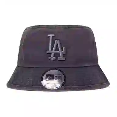 New Era Los Angeles Dodgers Denim Bucket Hat Dark Grey