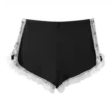 欧迪芬 纯欲蕾丝防走光安全裤短裤不卷边提臀裙裤蕾丝拼接居家打底裤内裤多穿裸感不掉裆高弹不勒宽松透气不卷边打底裤 女