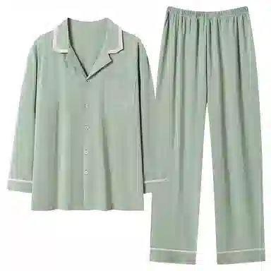 莫代尔 抗菌微弹轻盈柔软耐磨亲肤细腻舒适吸湿排汗睡衣套装 男 灰青色