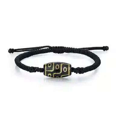 佐卡伊 藏式九眼天珠 小众轻奢平安编织珠子高级感 玛瑙 手链 男女同款情侣款