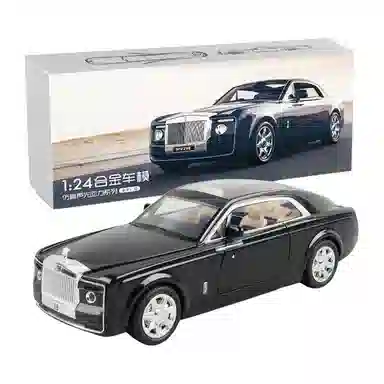 晨海蓝迪 合金车模劳斯慧影跑车 带声光回力车 成品模型