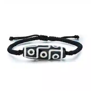 佐卡伊 藏式九眼天珠 小众轻奢平安编织珠子高级感 玛瑙 手链 男女同款情侣款