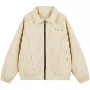 帕丁顿熊 花体字母印花美拉德复古做旧皮衣美式高街铆钉拼接休闲机车防风宽松夹克外套 男女同款