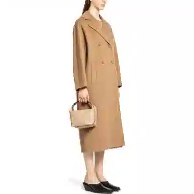 S Max Mara Double-Breasted Coat Camel
