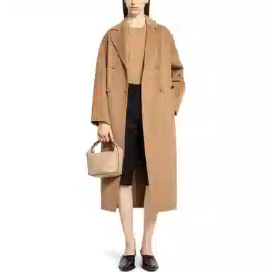 S Max Mara Double-Breasted Coat Camel