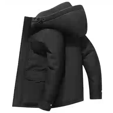 鸭鸭 山系户外系列 时尚韩版休闲中长款连帽外套加厚保暖工装风羽绒服 男女同款