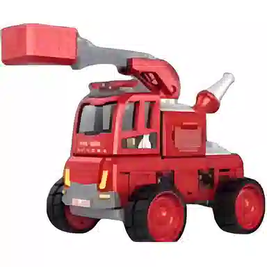 卡威 磁力片消防车 玩具