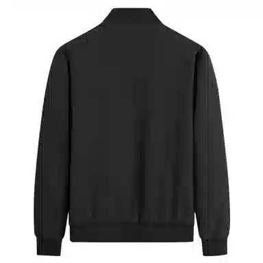 与狼共舞 运动百搭商务日常棒球领轻便舒适长袖夹克外套 男款 黑色