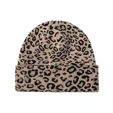 WODONBLE Leopard Knit Beanie