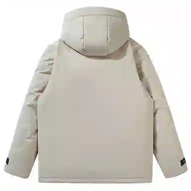 鸭鸭 山系户外系列 时尚韩版休闲中长款连帽外套加厚保暖工装风羽绒服 男女同款