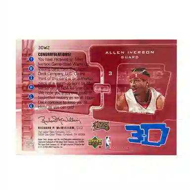 Upper Deck 2002-03 Iverson 76ers Jersey Card
