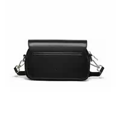 红蜻蜓 简约风高级感小众纯色日常百搭潮流通用 牛皮 斜挎包 女款 黑色