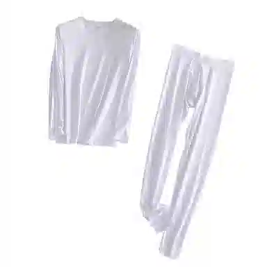 莫代尔 修身薄款打底长袖长裤保暖套装 男款