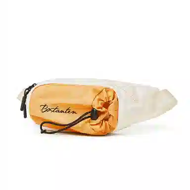 波斯丹顿 单肩包撞色斜挎包骑行挎包学生背包胸包腰包 小号 织物 男款 米白配绿