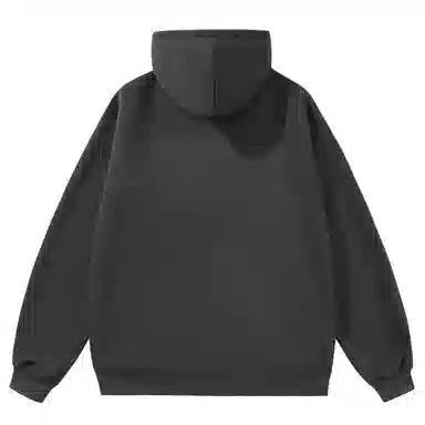 三体 太空军系列 简约基础款纯色趣味字母印花休闲宽松复古美式连帽套头百搭高街潮牌时尚学生多巴胺长袖卫衣 男女同款