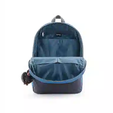 Kipling Nylon Backpack Blue Patchwork
