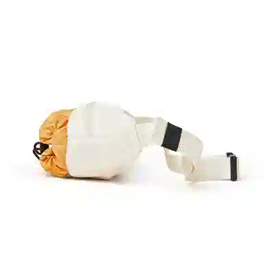 波斯丹顿 单肩包撞色斜挎包骑行挎包学生背包胸包腰包 小号 织物 男款 米白配绿