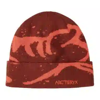 Arcteryx Colorblock Recycled Polyester Beanie Red