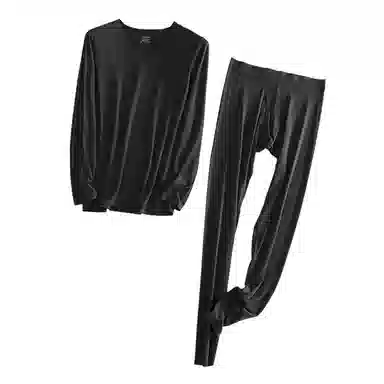 莫代尔 修身薄款打底长袖长裤保暖套装 男款